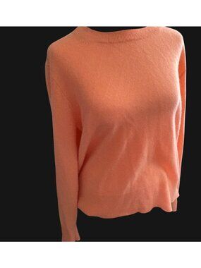 J.Crew 100% Cashmere Peach Crewneck Sweater Peach Coral Pink XL